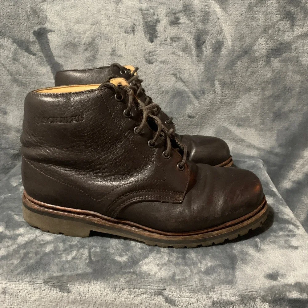 Schnees Cottonwood Dark Brown Leather Vibram Work Boots SCW  display picture 2